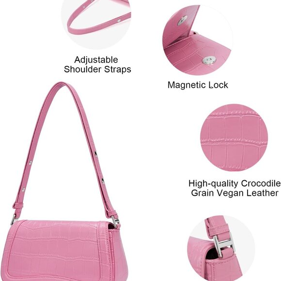 Small Shoulder Bags,Purses for Women Vegan Leather Crossbody Handbag Clutch Hobo - Picture 5 of 7